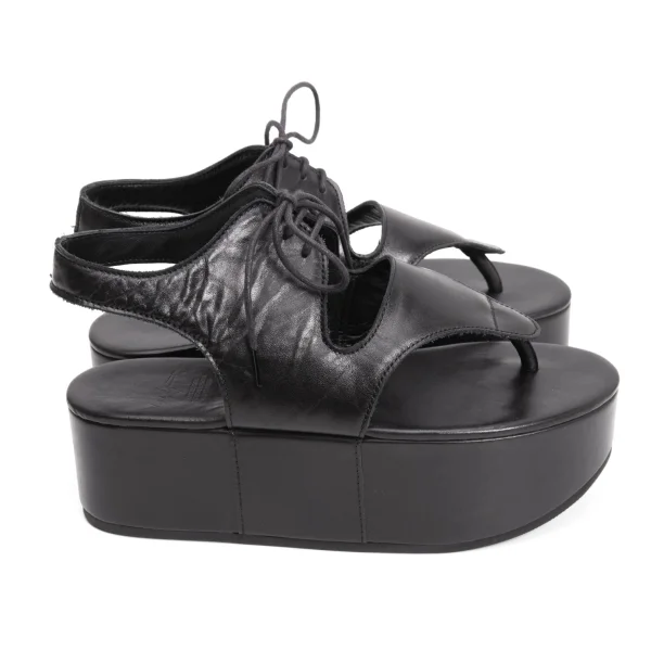 Yohji Yamamoto FEMME Leather Platform Sandal K-159110_006