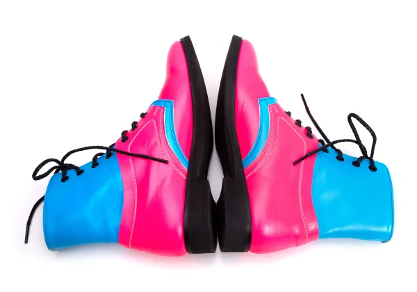 Yohji Yamamoto FEMME Neon Bi-colour Switching Leather Boots K-159111_009