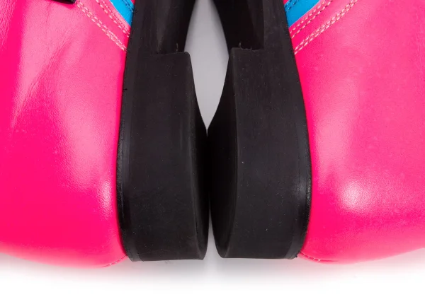 Yohji Yamamoto FEMME Neon Bi-colour Switching Leather Boots K-159111_010