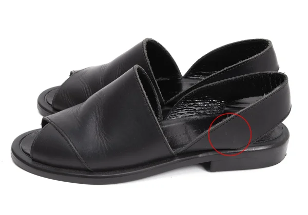 Yohji Yamamoto FEMME Open-toe Leather Sandal K-159112_003