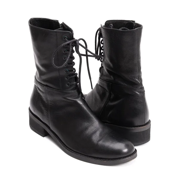 Yohji Yamamoto FEMME Switching Leather Boots Black 3 (US About6) K-159116_001