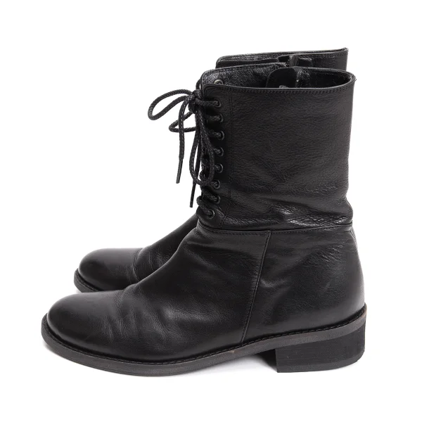 Yohji Yamamoto FEMME Switching Leather Boots K-159116_004