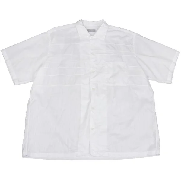 コムデギャルソン オムCOMME des GARCONS HOMME ドビー織り切替半袖シャツ 白M位 K-159185_001