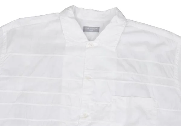 コムデギャルソン オムCOMME des GARCONS HOMME ドビー織り切替半袖シャツ 白M位 K-159185_002