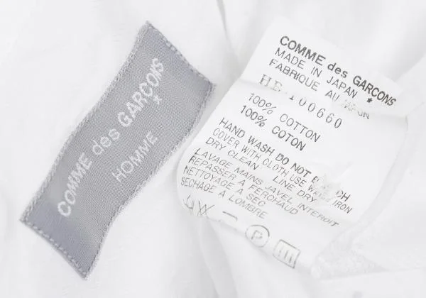 コムデギャルソン オムCOMME des GARCONS HOMME ドビー織り切替半袖シャツ 白M位 K-159185_015