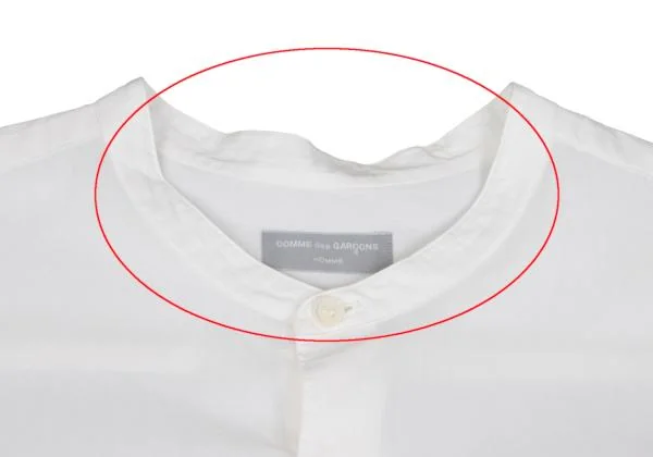 COMME des GARCONS HOMME Cotton Band Collar Shirt K-159187_003