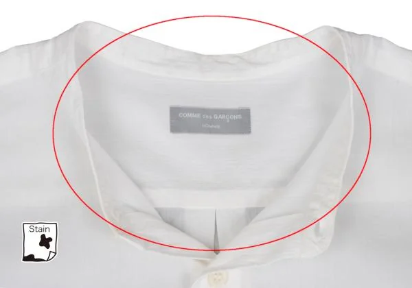 COMME des GARCONS HOMME Cotton Band Collar Shirt K-159187_004