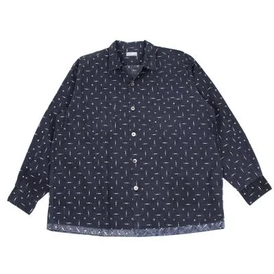 COMME des GARCONS HOMME Patterned Print Open Collar Shirt