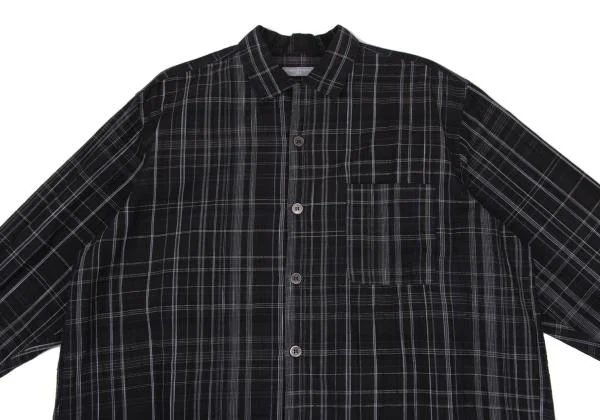 COMME des GARCONS HOMME Cotton Linen Check Shirt K-159220_002
