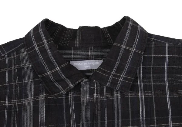 COMME des GARCONS HOMME Cotton Linen Check Shirt K-159220_003