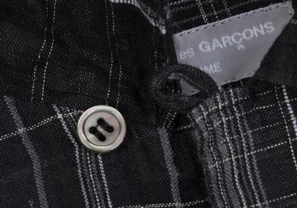 COMME des GARCONS HOMME Cotton Linen Check Shirt K-159220_005