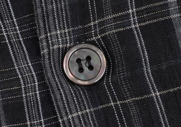 COMME des GARCONS HOMME Cotton Linen Check Shirt K-159220_006