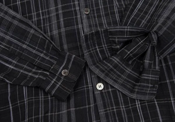 COMME des GARCONS HOMME Cotton Linen Check Shirt K-159220_009