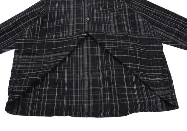 COMME des GARCONS HOMME Cotton Linen Check Shirt K-159220_011