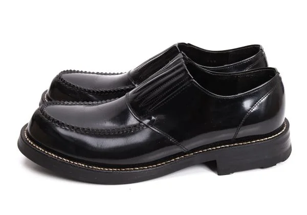 COMME des GARCONS HOMME Leather Slip-on Shoes K-159224_003