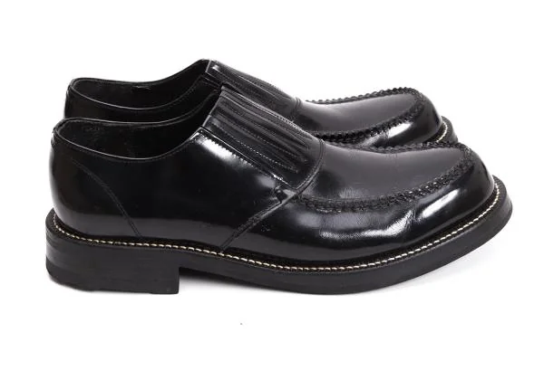 COMME des GARCONS HOMME Leather Slip-on Shoes K-159224_005