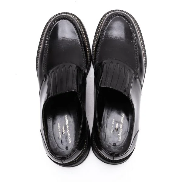 COMME des GARCONS HOMME Leather Slip-on Shoes K-159224_009