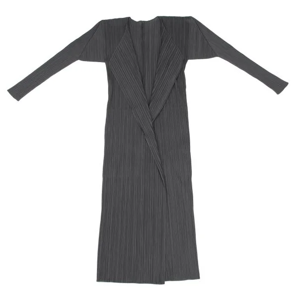 美品　プリーツプリーズ　長袖カーディガン　サイズ3 グレー PLEATS PLEASE ISSEY MIYAKE - PLEATS PLEASE(プリーツプリーズ