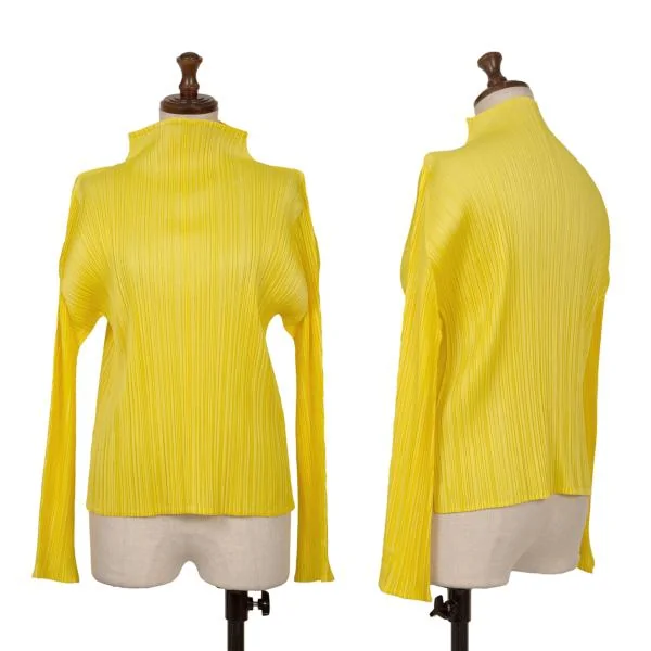 PLEATS PLEASE Hight-neck T-shirt Yellow 4 K-159230_001