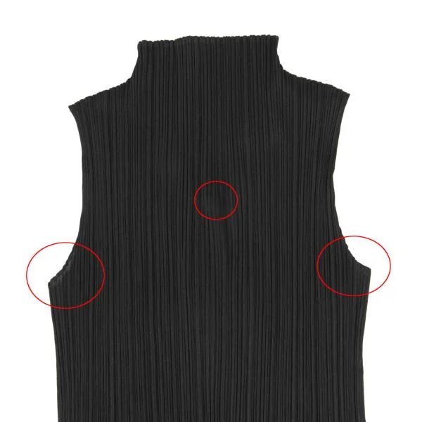 PLEATS PLEASE Hight-neck Sleeveless Top K-159231_003