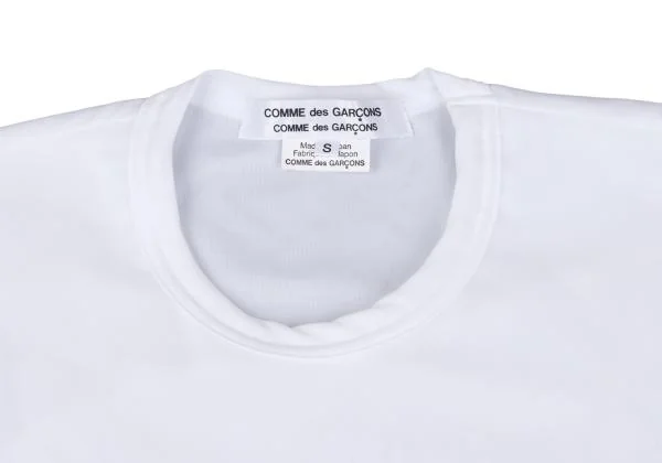 コムコム コムデギャルソンCOMME des GARCONS フロントチュール短冊デザインポリTシャツ 白S K-159250_004