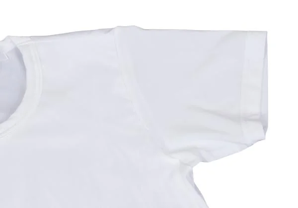 コムコム コムデギャルソンCOMME des GARCONS フロントチュール短冊デザインポリTシャツ 白S K-159250_005