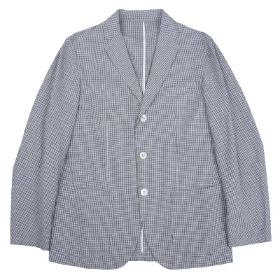 Papas+ Cotton Linen Check Seersucker Jacket