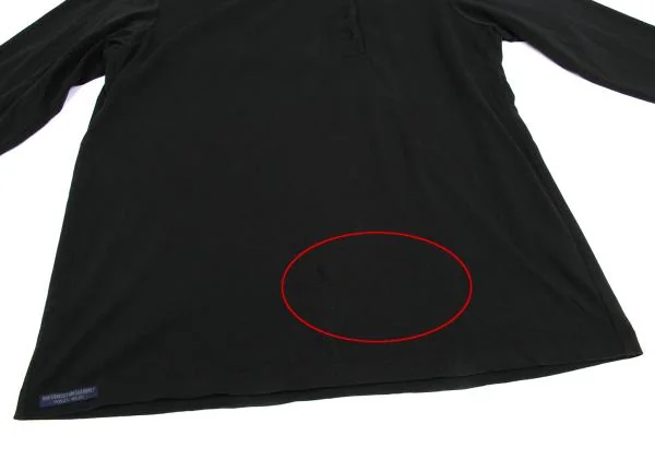 REGULATION Yohji Yamamoto MEN Cotton Square Henley Neck T Shirt K-159287_011