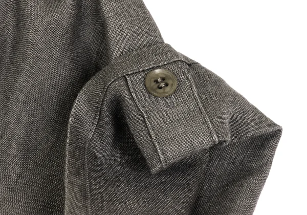 Yohji Yamamoto NOIR Linen Blend Drape Design Short Sleeve Shirt Dress K-159297_008