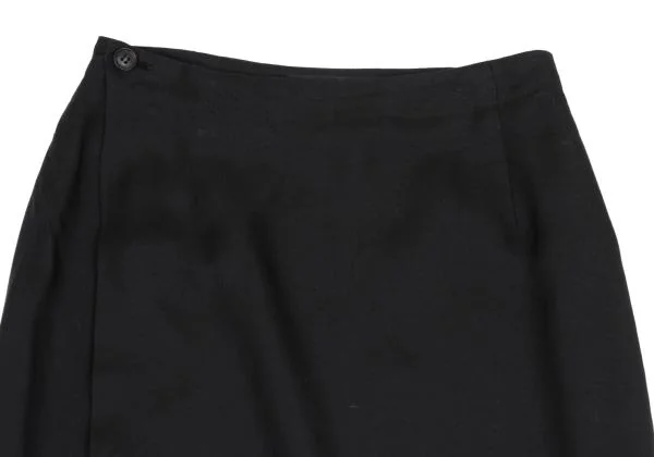ヨウジヤマモト ノアールYohji Yamamoto NOIR シルクペンシルスカート 黒1 K-159298_003