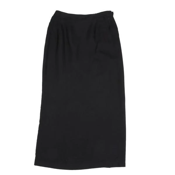 ヨウジヤマモト ノアールYohji Yamamoto NOIR シルクペンシルスカート 黒1 K-159298_009