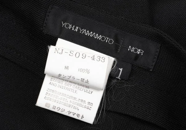 ヨウジヤマモト ノアールYohji Yamamoto NOIR シルクペンシルスカート 黒1 K-159298_012