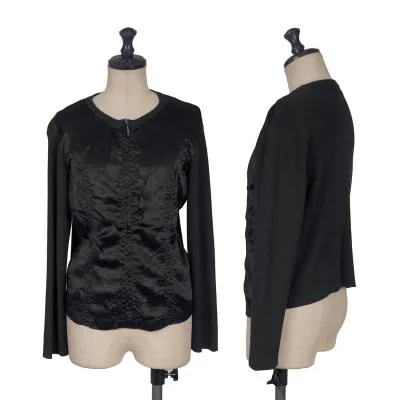 HIROKO BIS Switching Zip-up Rib Knit Blouson