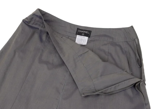 CHANEL Cotton Slit Design Skirt K-159360_005