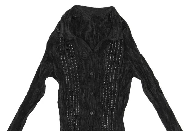 ISSEY MIYAKE Front Stitch Design Pleats Shirt K-159377_003
