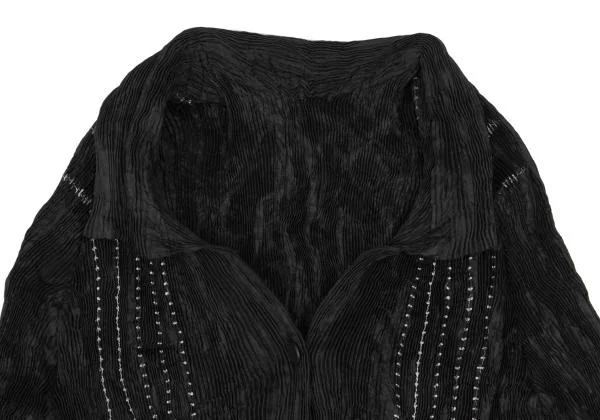 ISSEY MIYAKE Front Stitch Design Pleats Shirt K-159377_004
