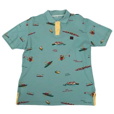 Papas Kayak Cruising Printed Polo Shirt