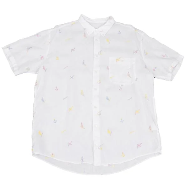 Papas Marine Embroidery Linen Shirt White 50L K-159387_001