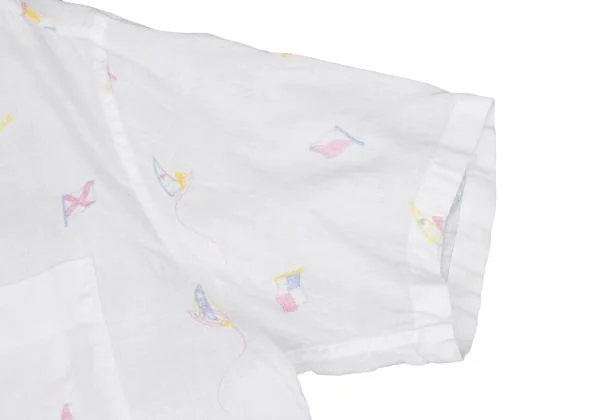 Papas Marine Embroidery Linen Shirt K-159387_008