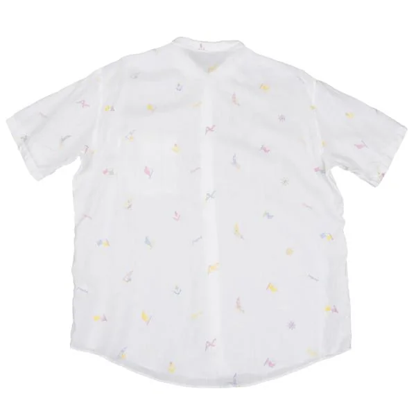 Papas Marine Embroidery Linen Shirt K-159387_011