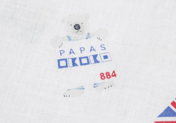 Papas Flag Bear Printed Linen Shirt K-159388_014