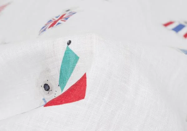 Papas Flag Bear Printed Linen Shirt K-159388_015