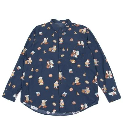 Papas Travel Bear Printed Long Sleeve Shirt