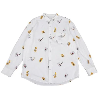 Papas Cigarettes Printed Cotton Shirt