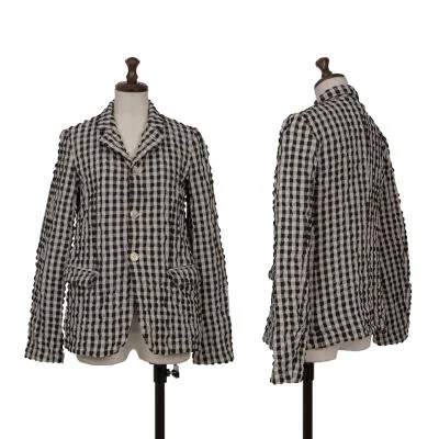 robe de chambre COMME des GARCONS Poly Ripple Check Jacket