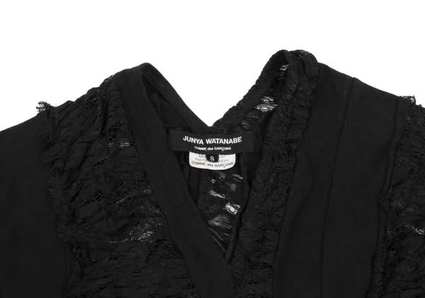 JUNYA WATANABE COMME des GARCONS Lace Twist Switching Top K-159408_005