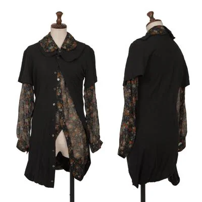 JUNYA WATANABE COMME des GARCONS Folded Layered Floral Print Blouse