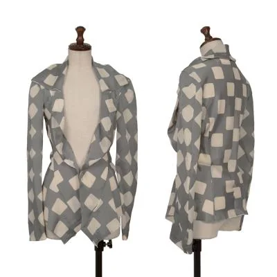 JUNYA WATANABE COMME des GARCONS See-through Square Print Jacket