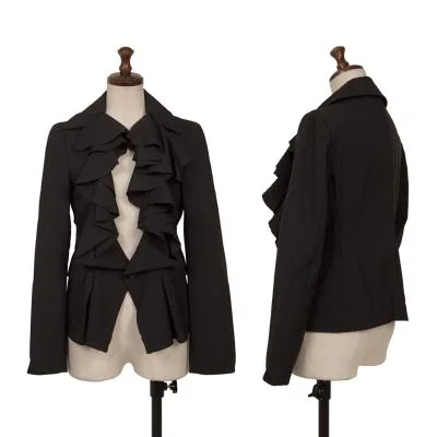 COMME des GARCONS Poly Draped Frill Lapel Jacket