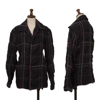 Y's bis LIMI Fulling Checked Snap Jacket